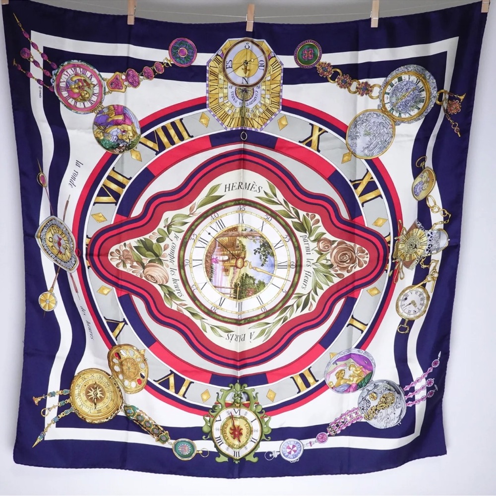 Hermes Carre 90 Scarf Multi color Silk